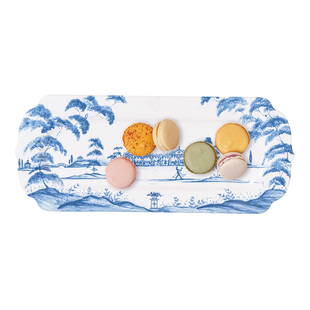 Julsika Country Estate 15" Hostess Tray, Delft Blue