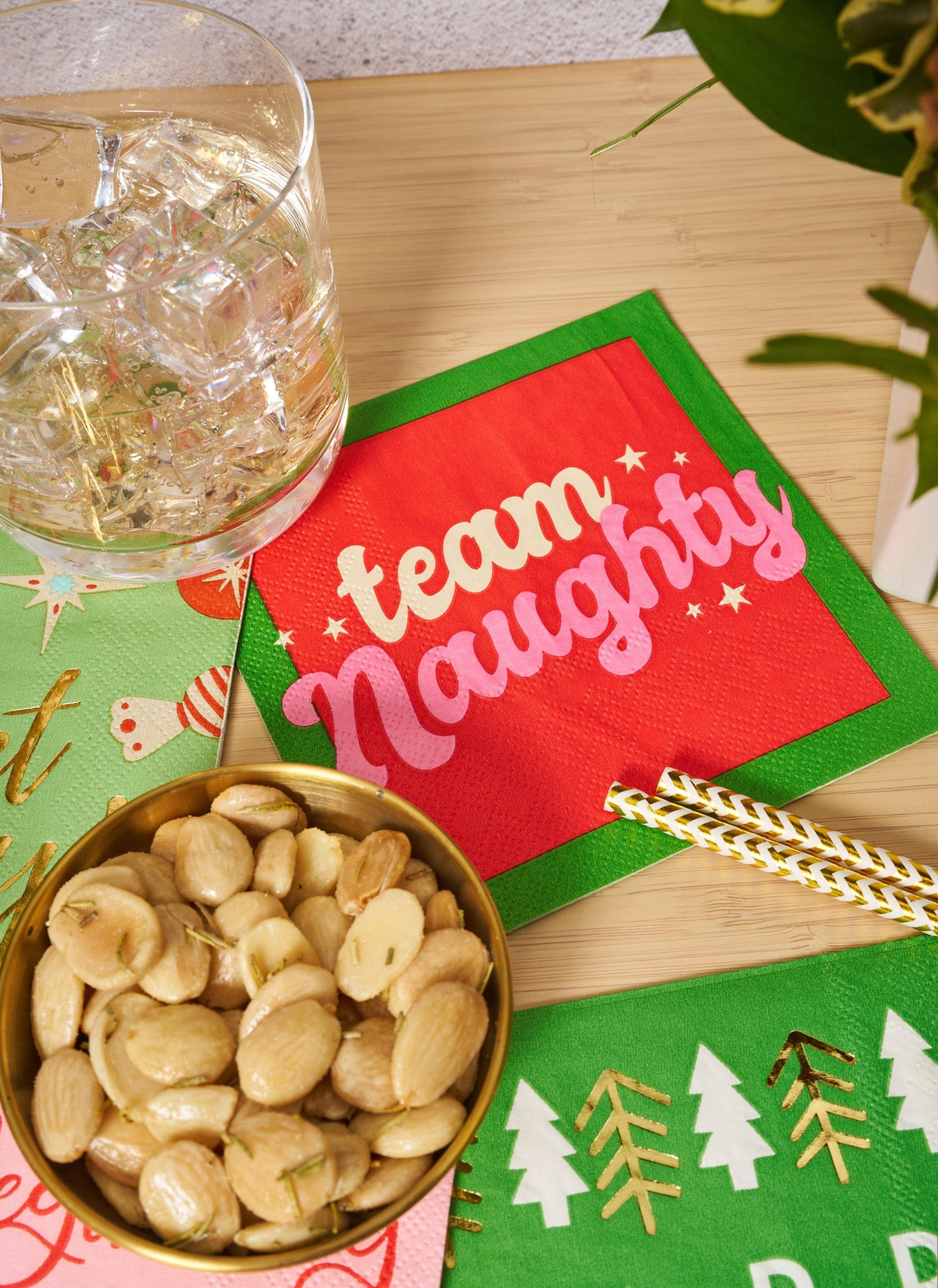 'Team Naughty' Cocktail Napkins