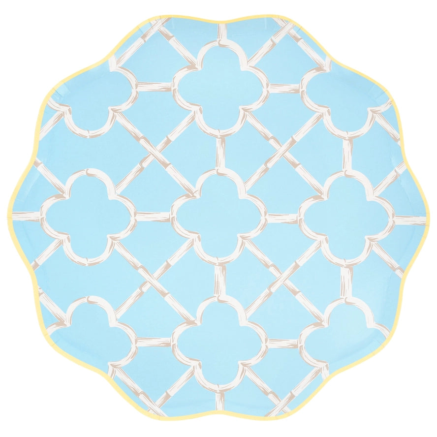 Meri Meri Bamboo Pattern Paper Dinner Plates