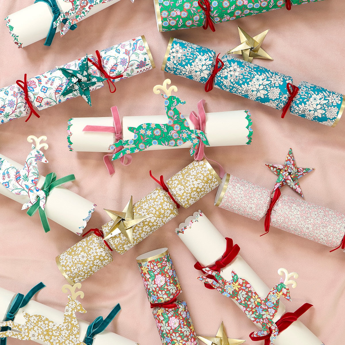 Meri Meri x Liberty Reindeer Crackers, Set of 6
