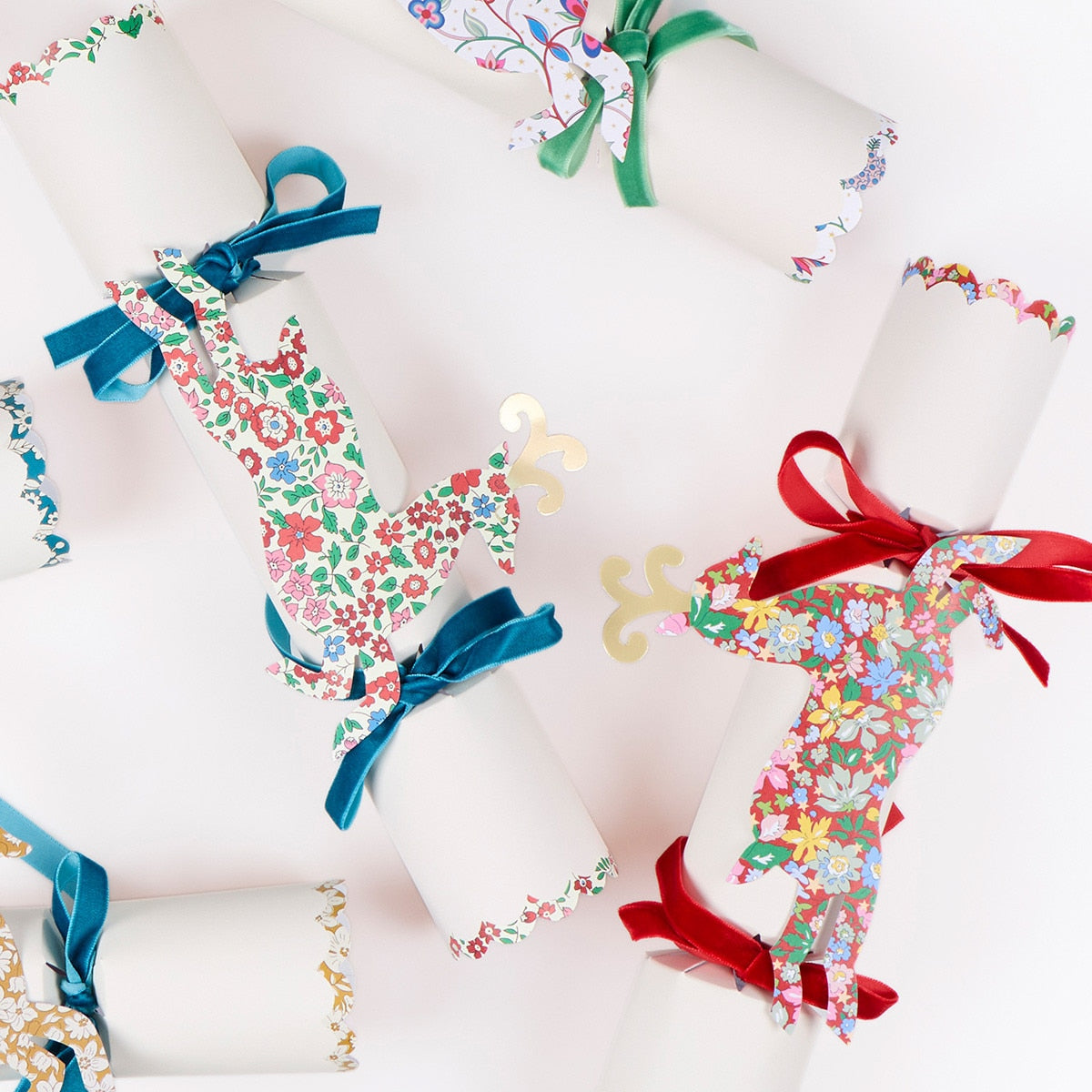 Meri Meri x Liberty Reindeer Crackers, Set of 6