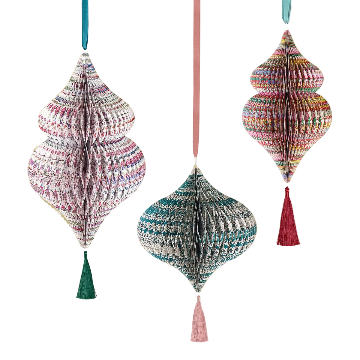 Meri Meri x Liberty Large Paper Honeycomb Decorations, Set of 3