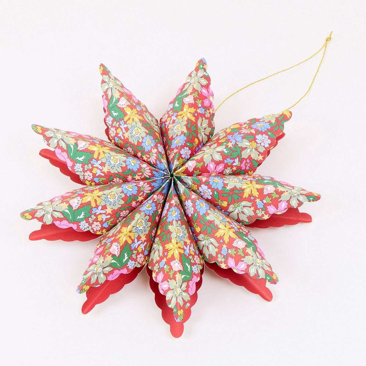 Meri Meri x Liberty Paper Star Tree Decorations, Set of 6