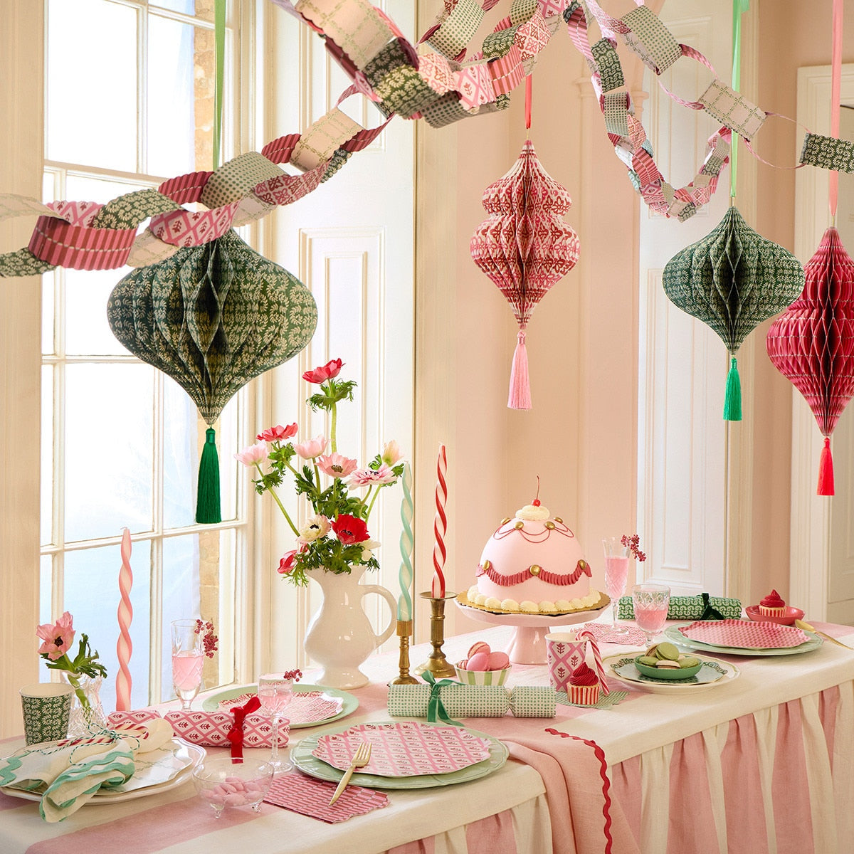 Meri Meri x Molly Mahon Large Paper Honeycomb Decorations, Set of 3