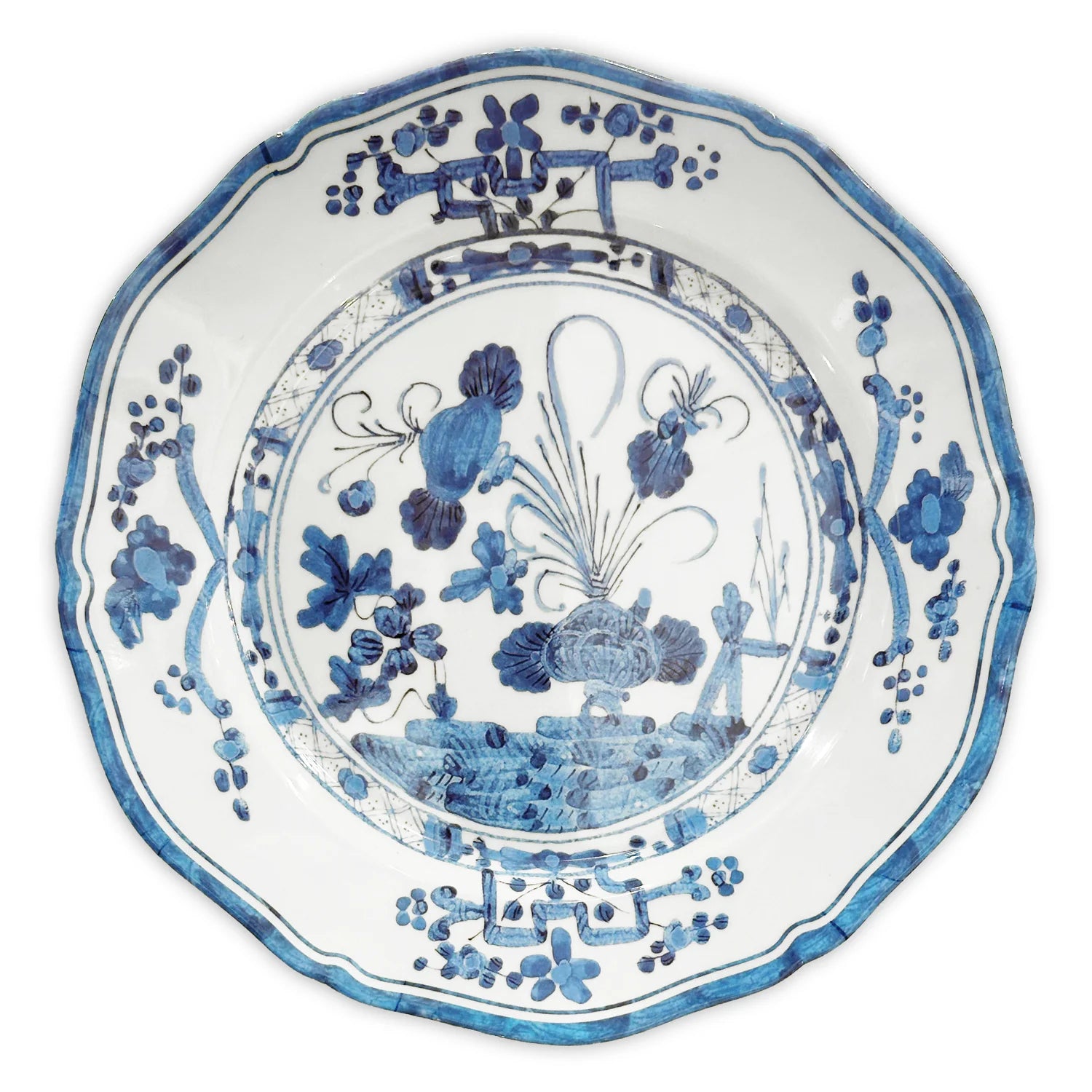 Beatriz Ball Vida Faenza 11" Dinner Plate, White & Blue