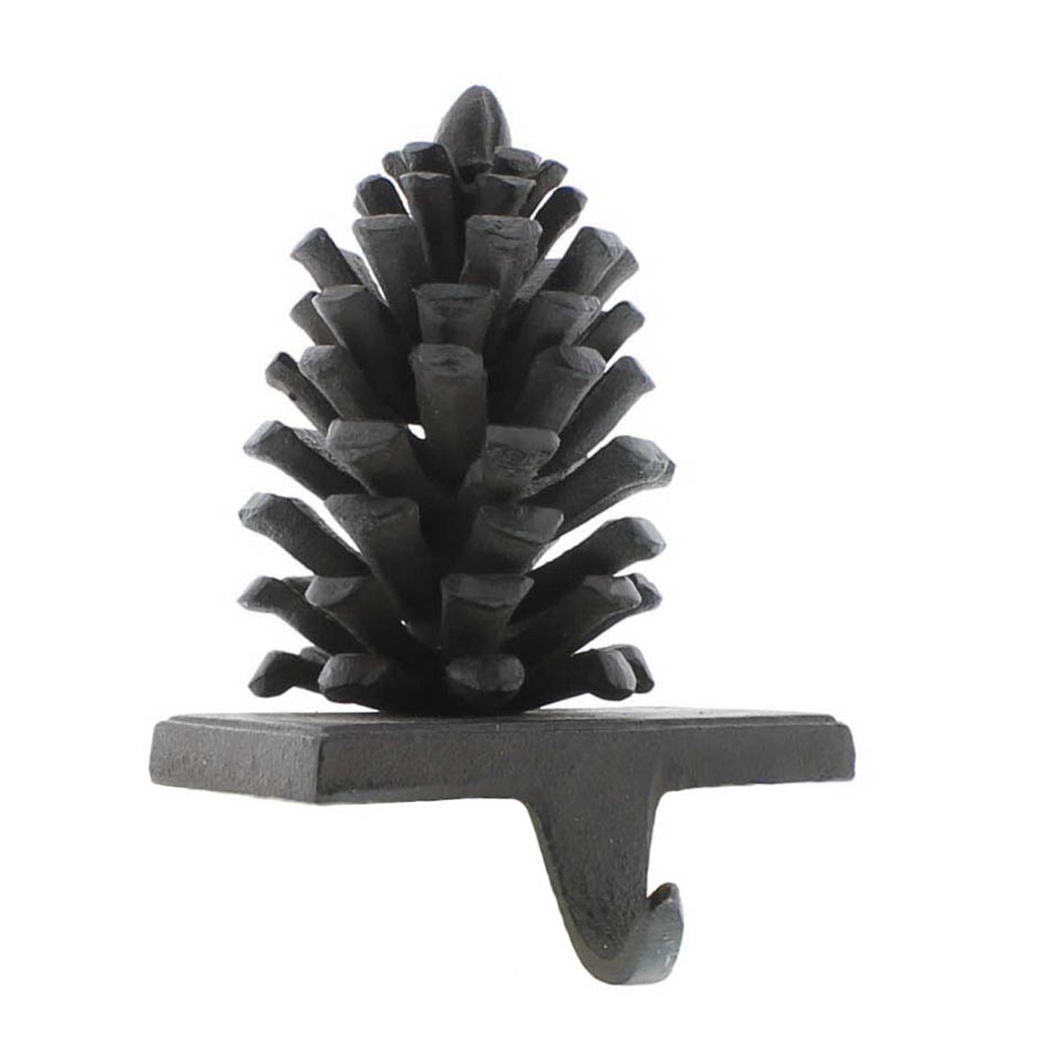 Pomme de Pin Stocking Holder, Brown Cast Iron