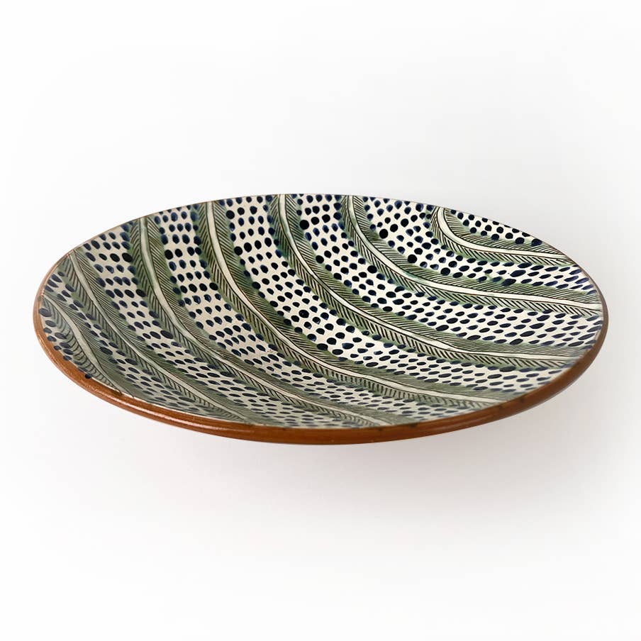Palm Strokes Low Bowl