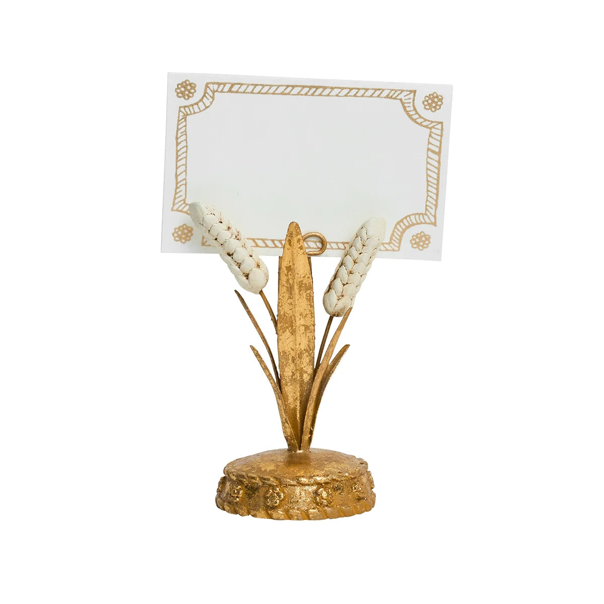 Juliska Forest Walk Wheat Place Card Holder, Gold