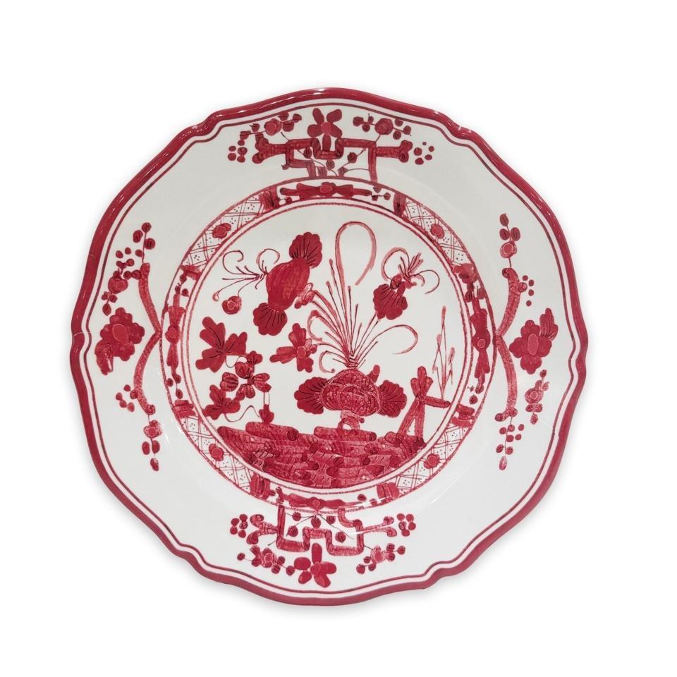 Beatriz Ball Vida Faenza 11" Dinner Plate, White & Red