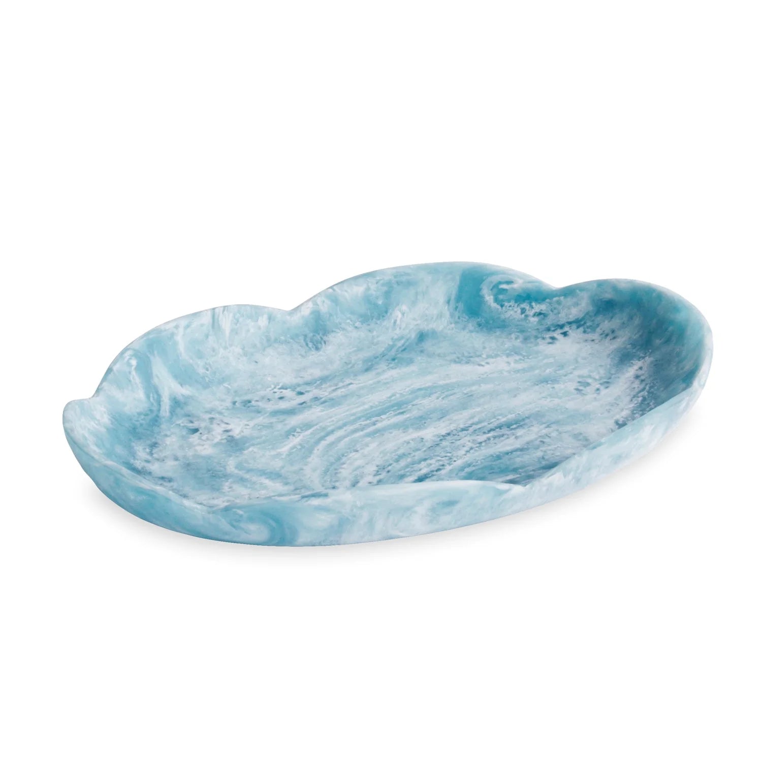 Beatriz Ball Resin Amelia Large Oval Platter, Aqua
