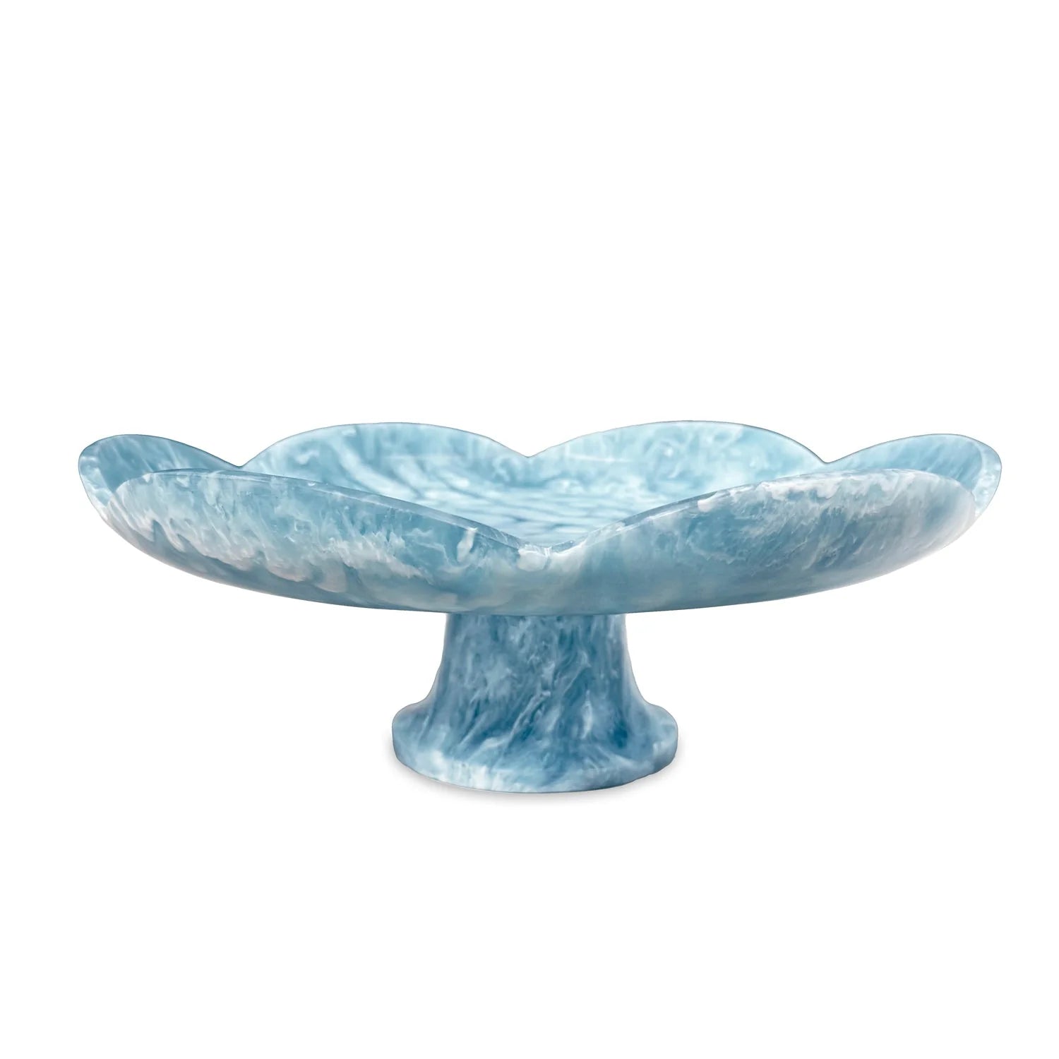 Beatriz Ball Resin Amelia Pedestal Cake Plate, Aqua