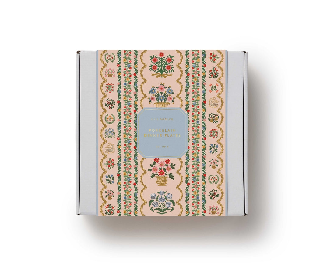 Rosette Porcelain Dinner Plate Set