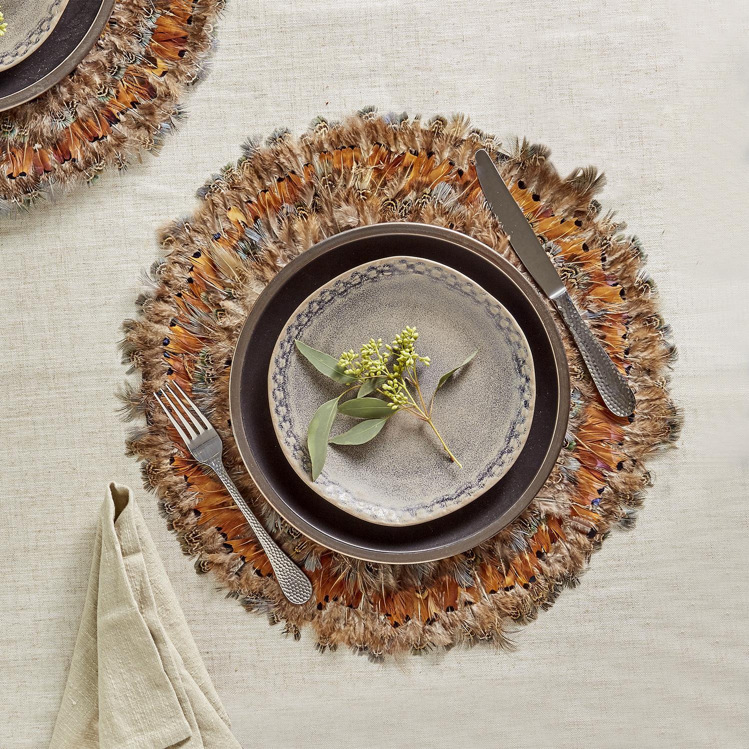 Pheasant Park Feather Placemats
