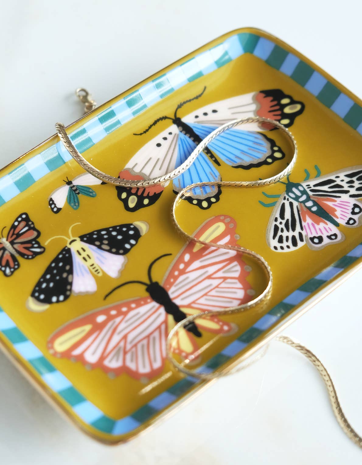 Butterflies Porcelain Trinket Tray