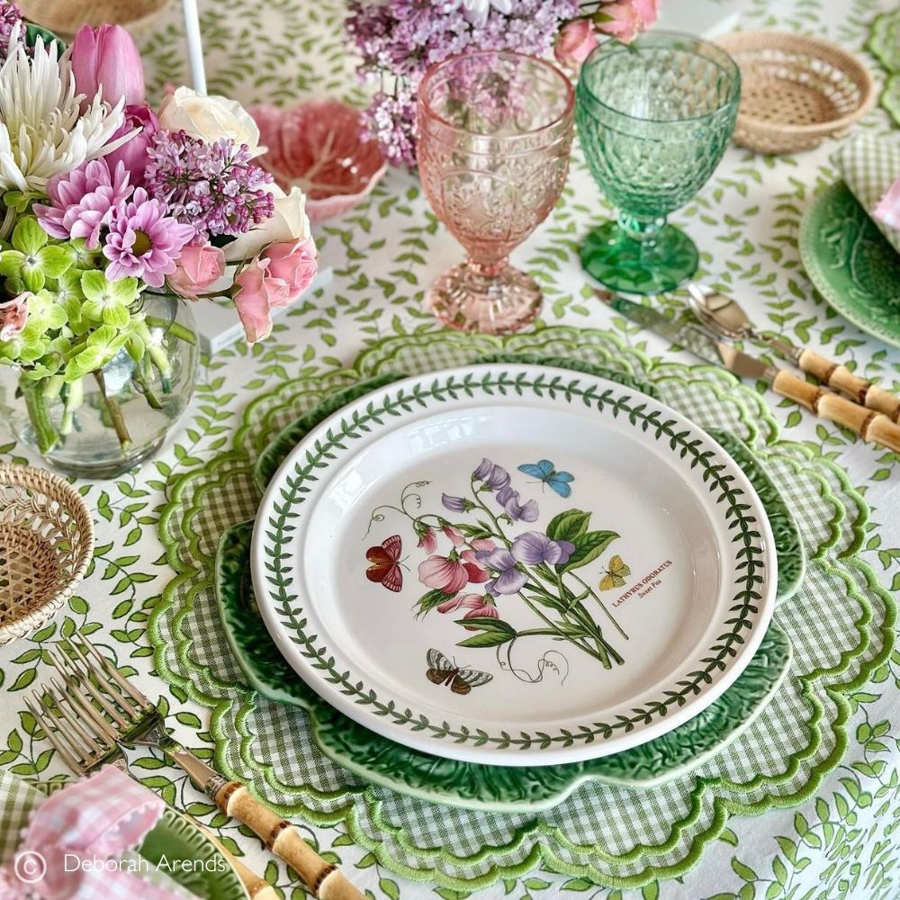 Bettina Light Green Gingham Placemats, Set of 4