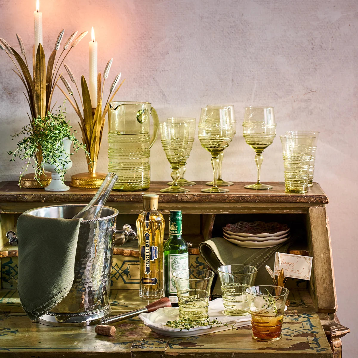 Juliska Ella Goblet, Green