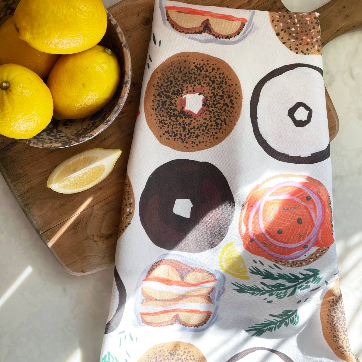 Bagels Tea Towel