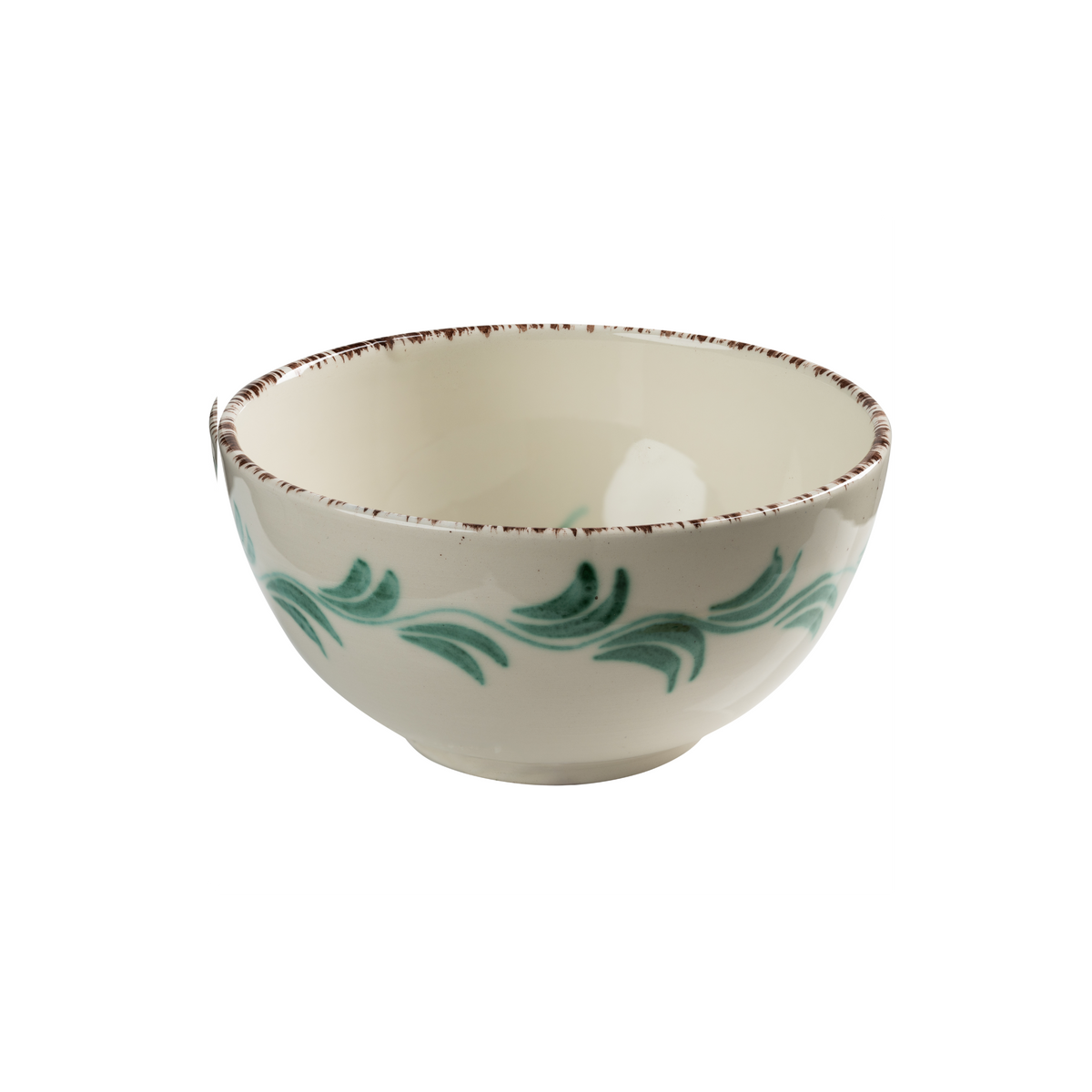 Green with 3 Flowers Bowl