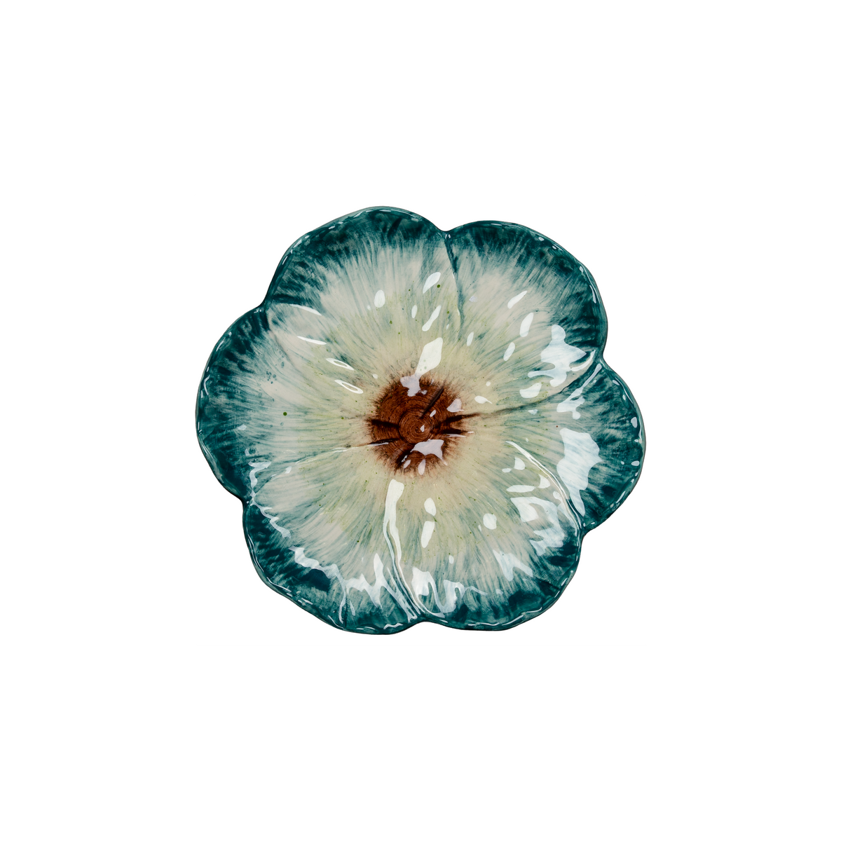 April Flower Side Plate, Green