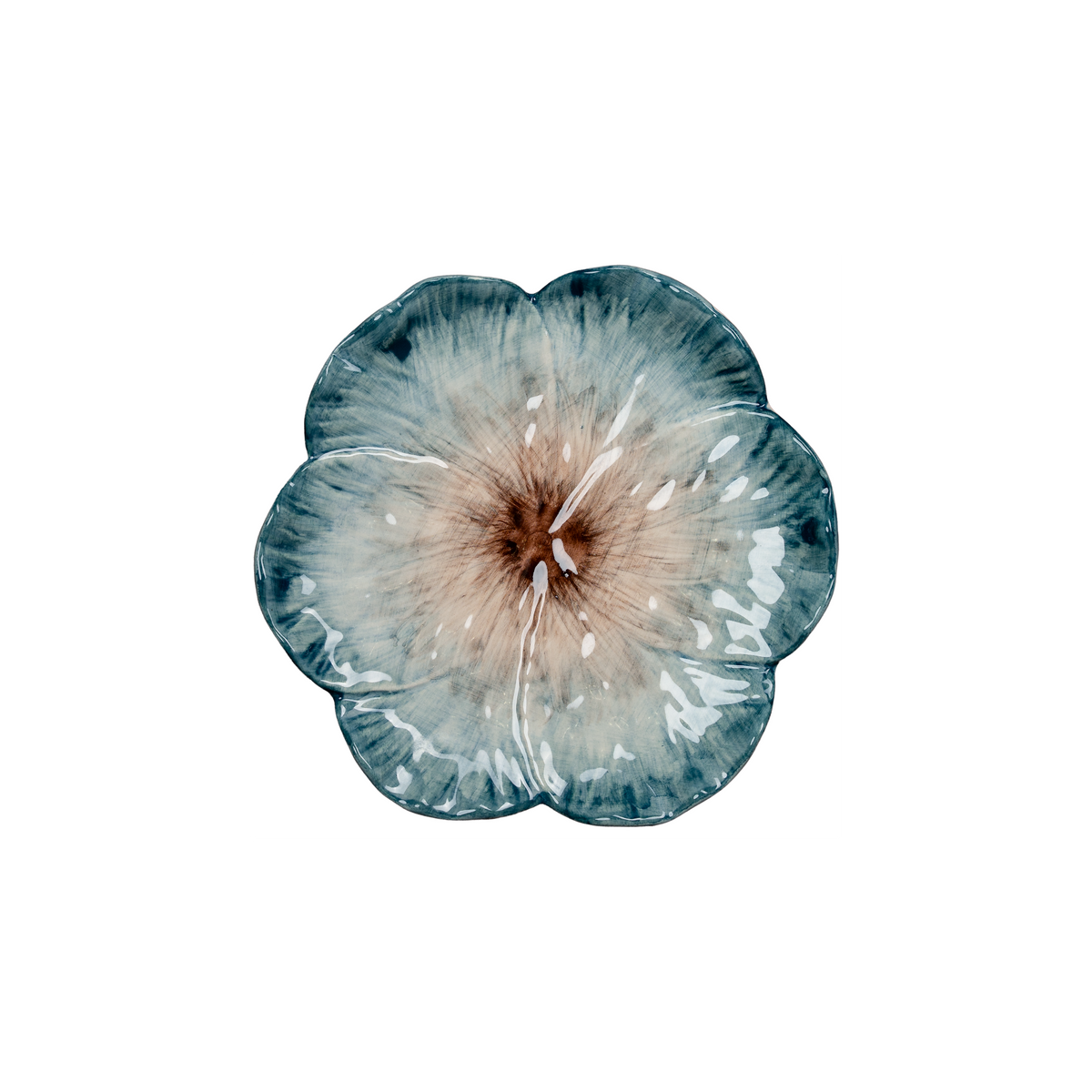 April Flower Side Plate, Blue