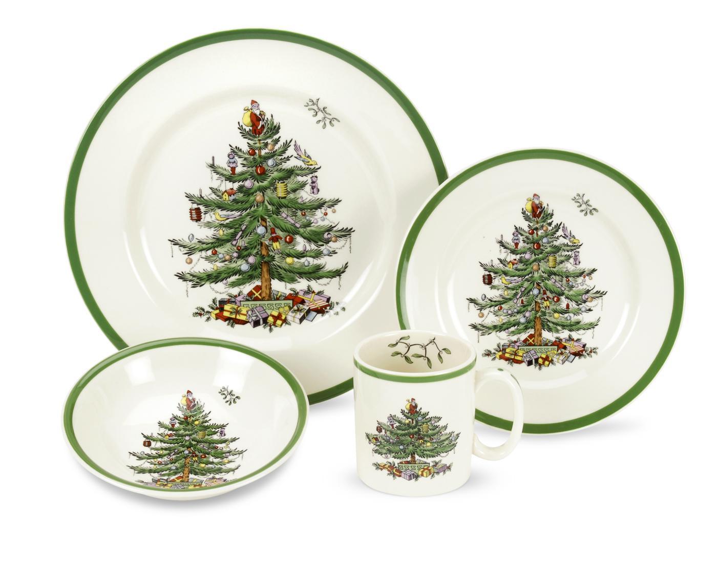 Spode Christmas Tree 4 Piece Place Setting