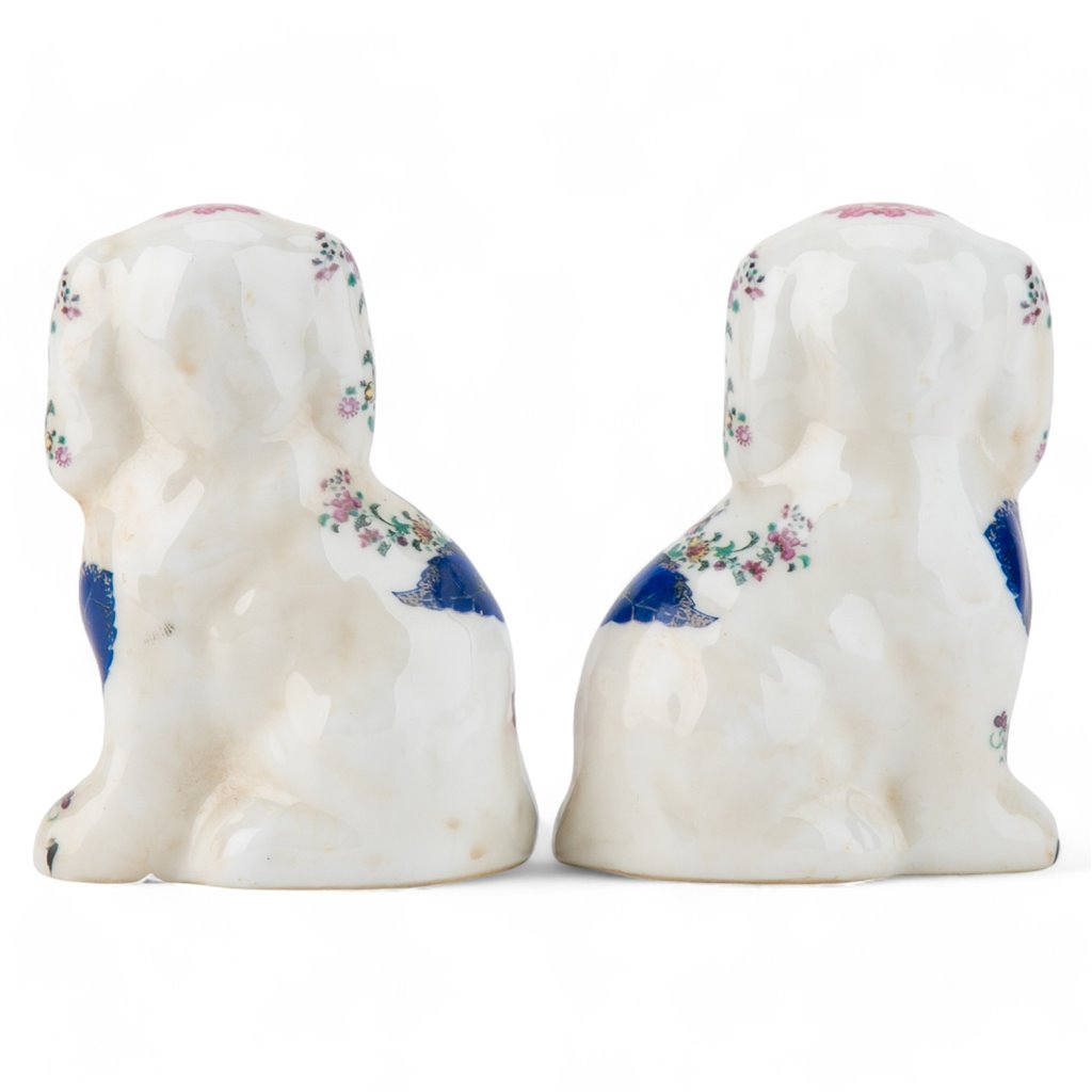 Tiny Tobacco Leaf Small Spaniels, Pair