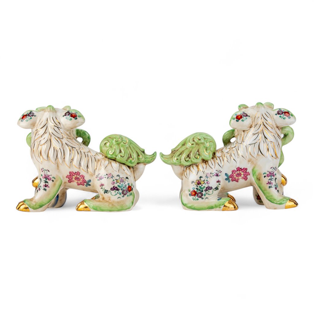 Tobacco Leaf Foo Dogs, Green