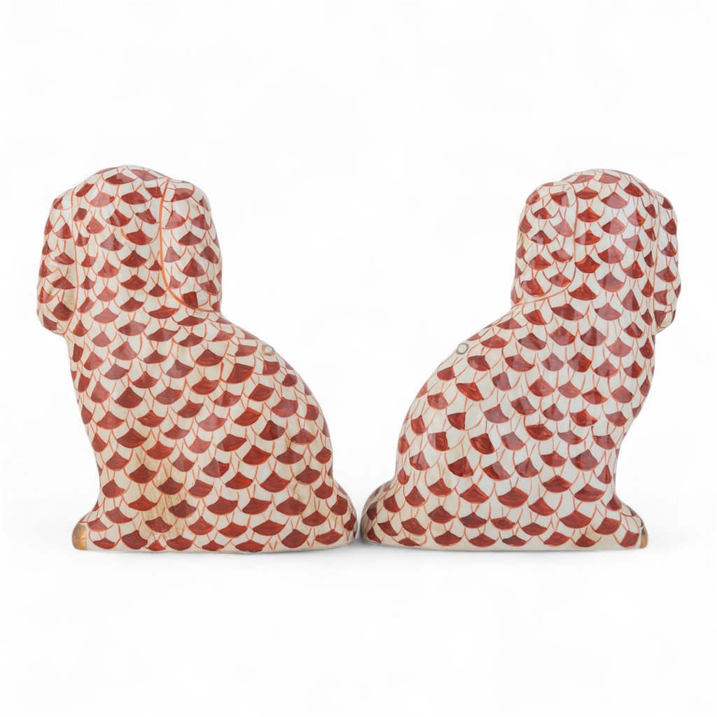 Claudine Large Fishscale Spaniels, Orange/Red