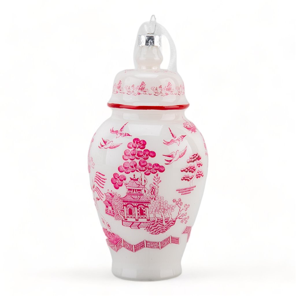 Poppy Pink Chinoiserie Ornament