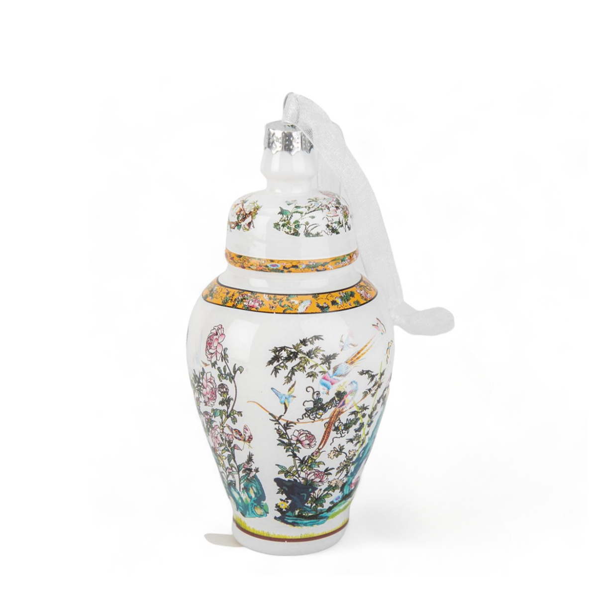 Rose Canton Urn Ornament