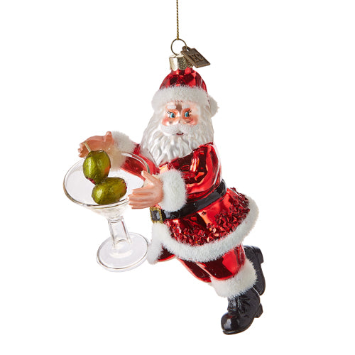 Tipsy Santa Ornament