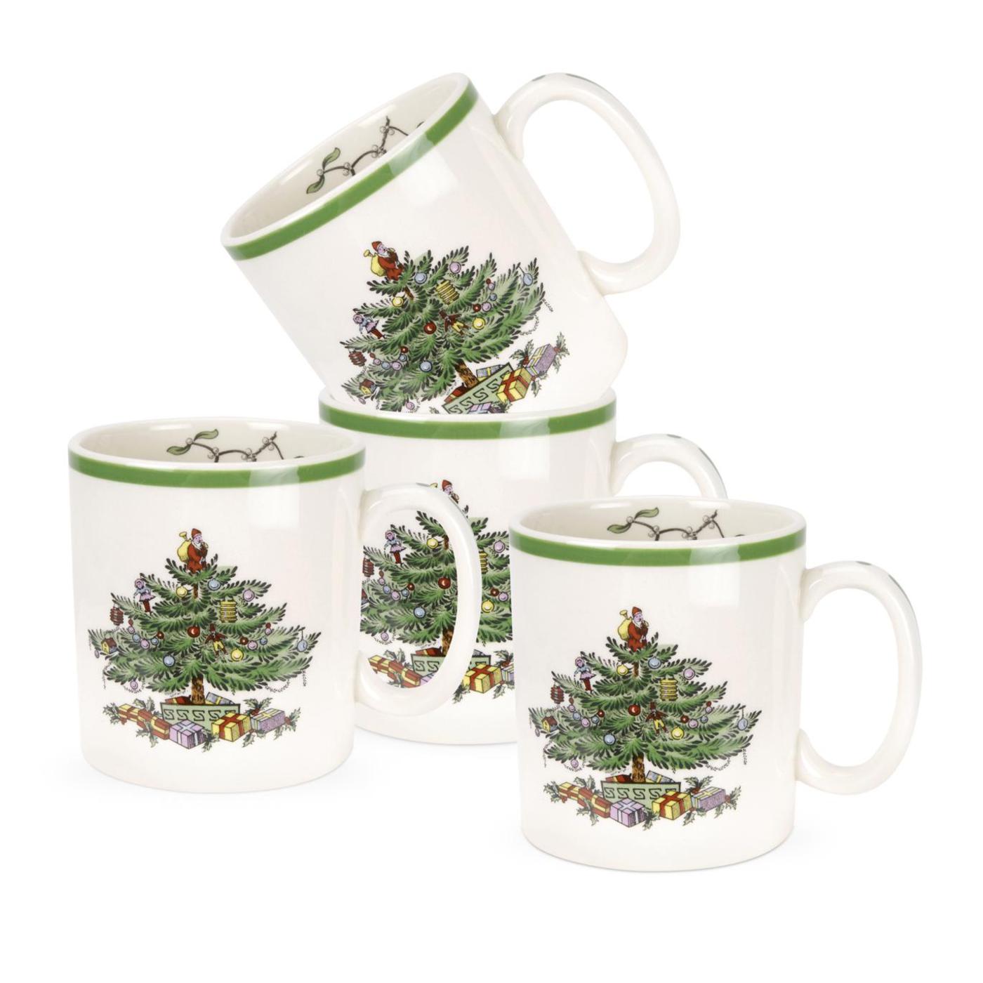 Spode Christmas Tree Set of 4 Mugs