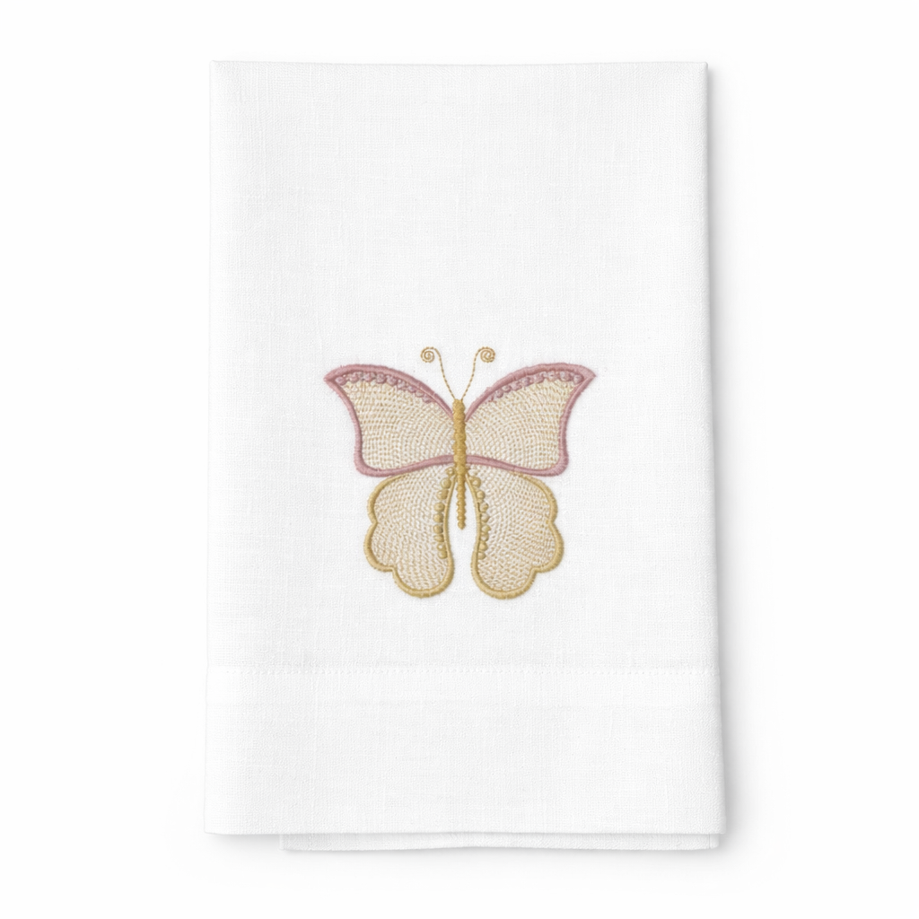 Butterfly Linen Tea Towel