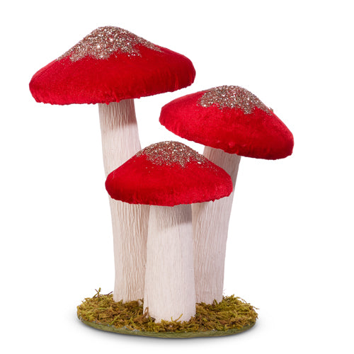 Sparkly Mushroom Cluster, Red