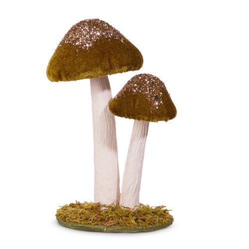 Sparkly Mushroom Pair, Green