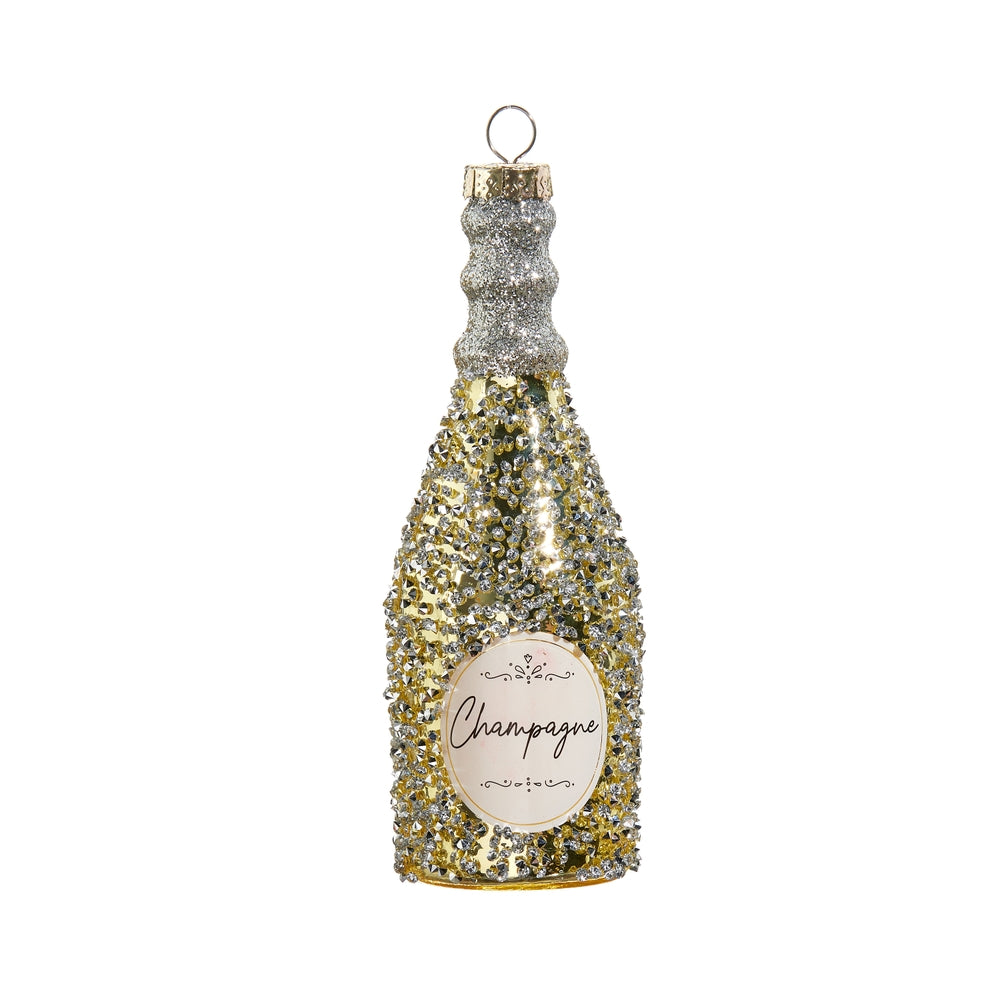 Luxe Champagne Bottle Ornament