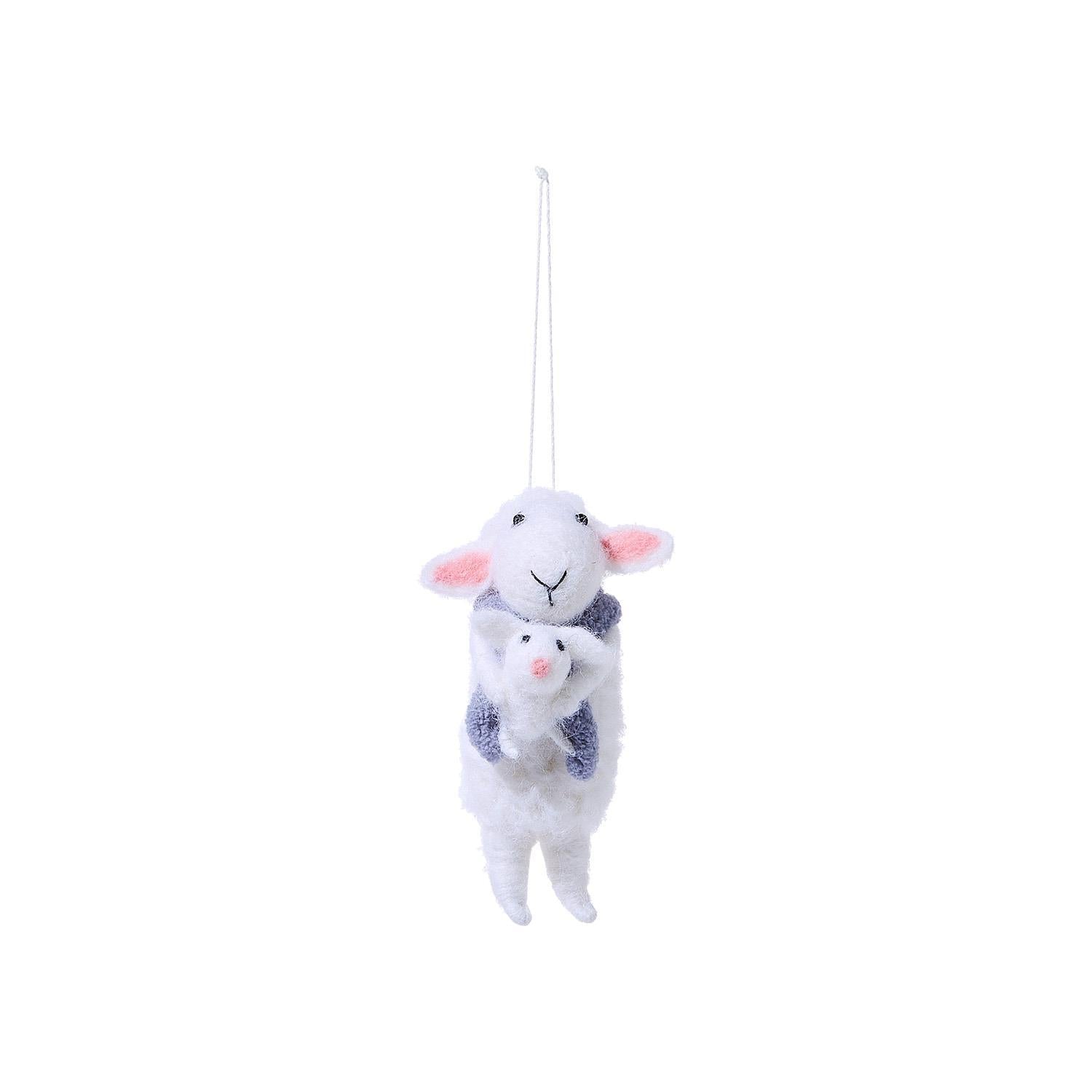 Family Felt Lamb Ornament