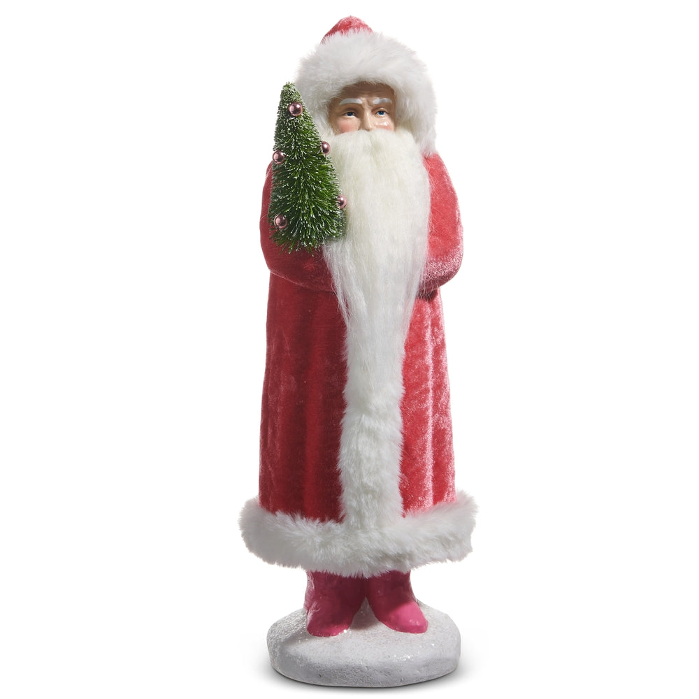 Luxe Pink Velvet Santa