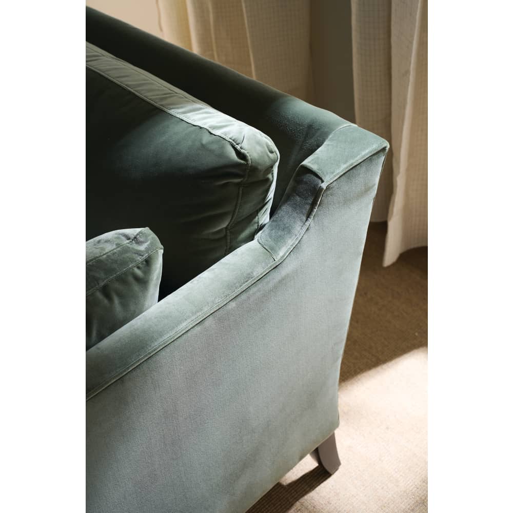 Madeline Sofa, Antiqued Moss Velvet, 71"