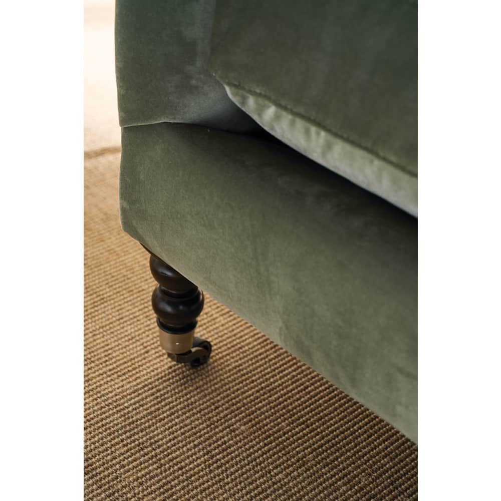 Madeline Sofa, Antiqued Moss Velvet, 71"