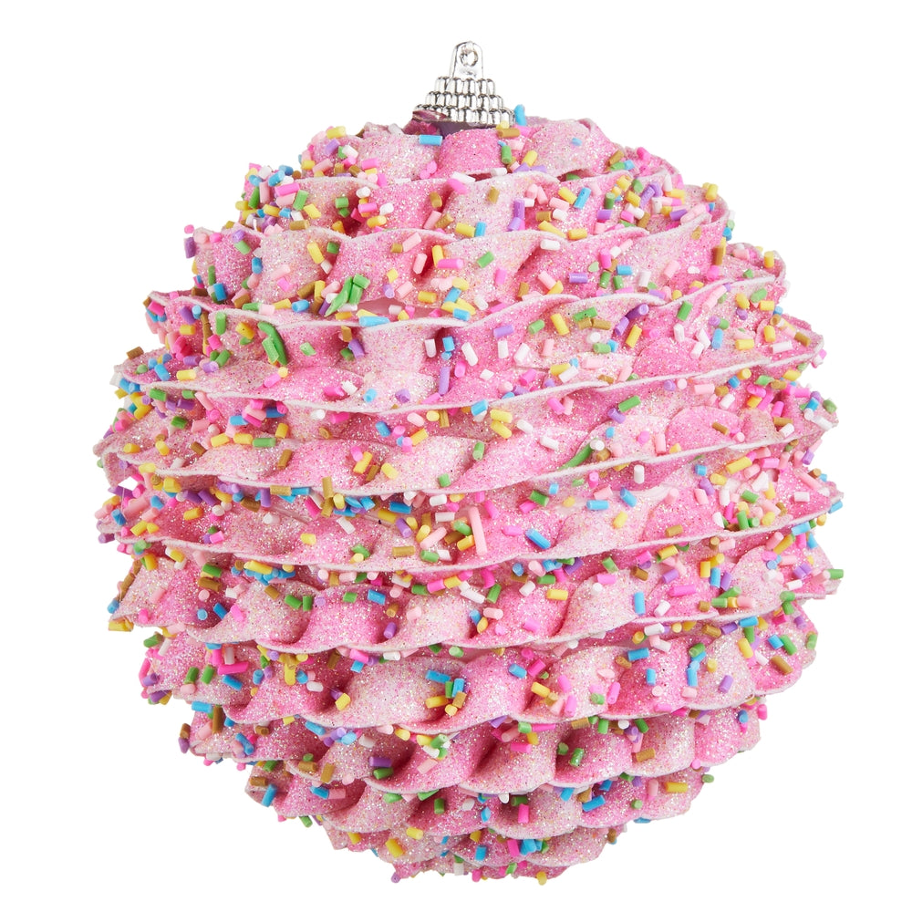 Festive Pink Sprinkles Ornament, Large