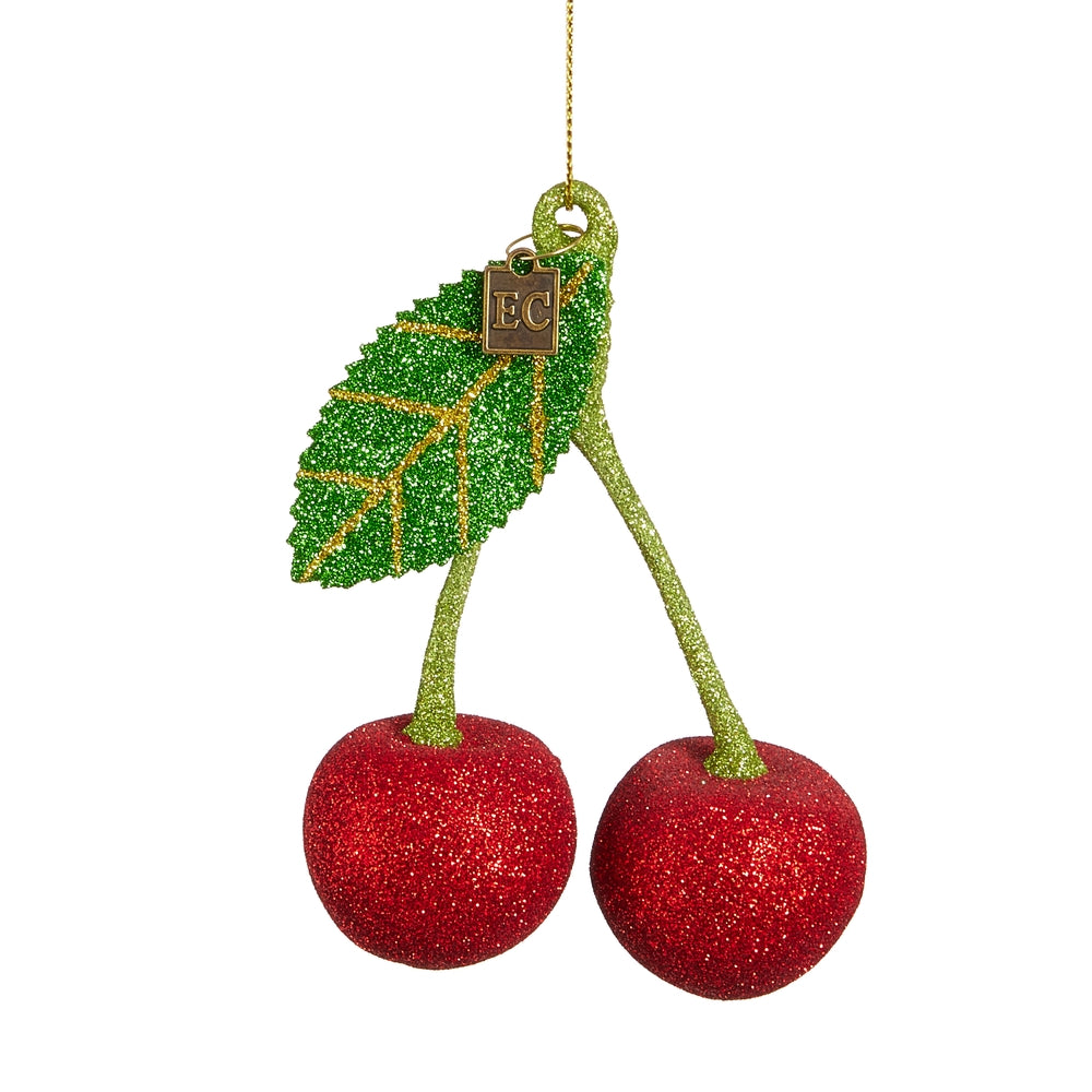 Cerise Glittered Ornament
