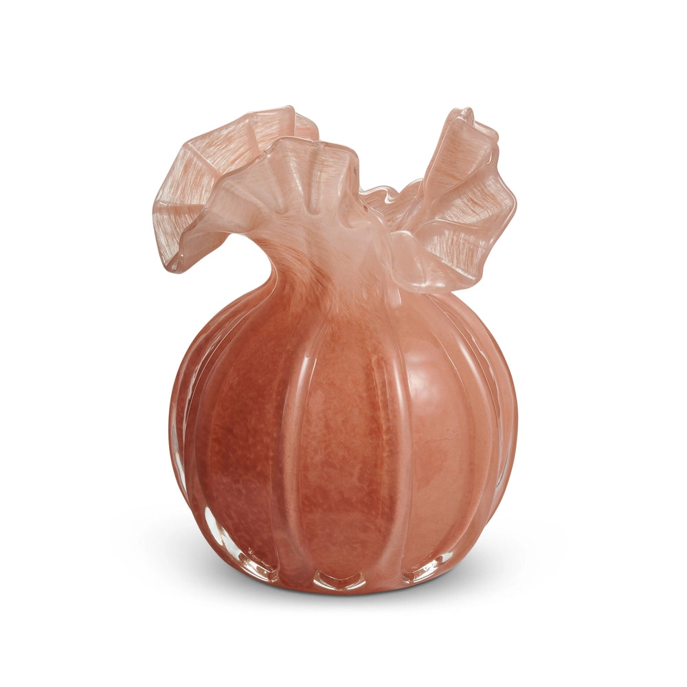 Rosalyn Salmon Ruffle Vase, Medium
