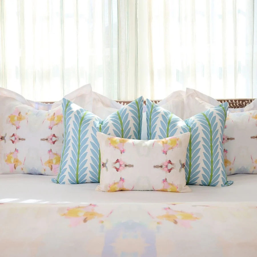 Frond French Blue Decorative Pillow