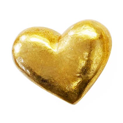 Gold Leaf Capiz Heart