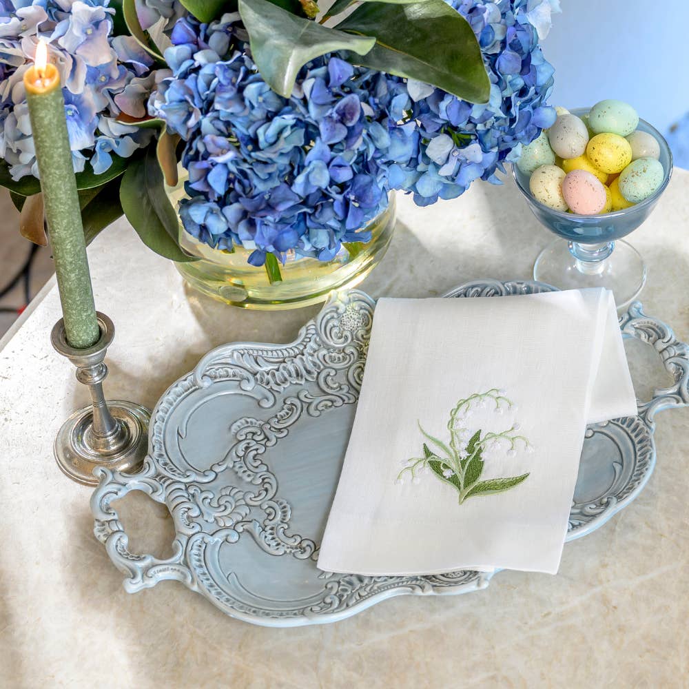 Lily of the Valley Towel Linen Tea Towel