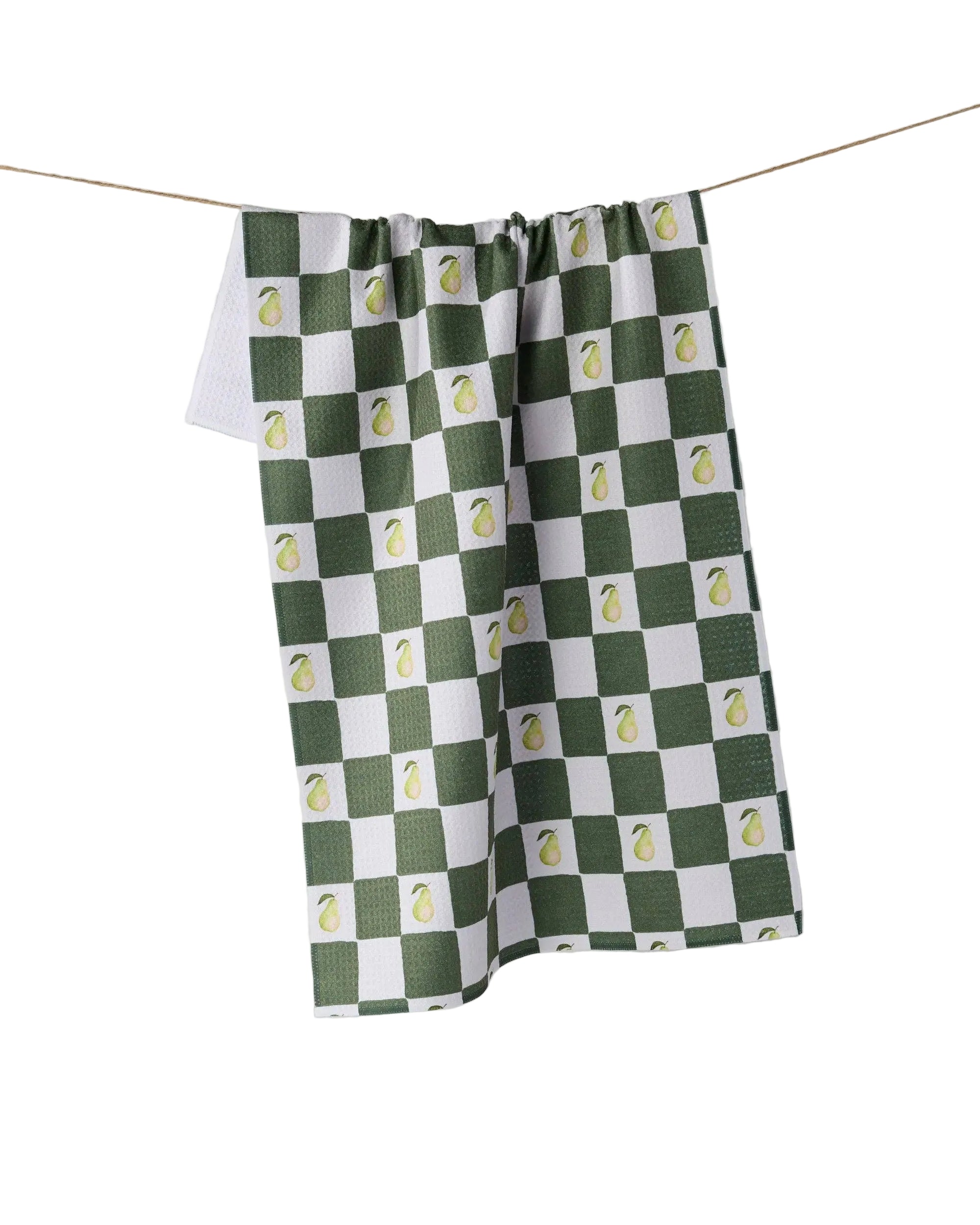 Pear Checker Tea Towel