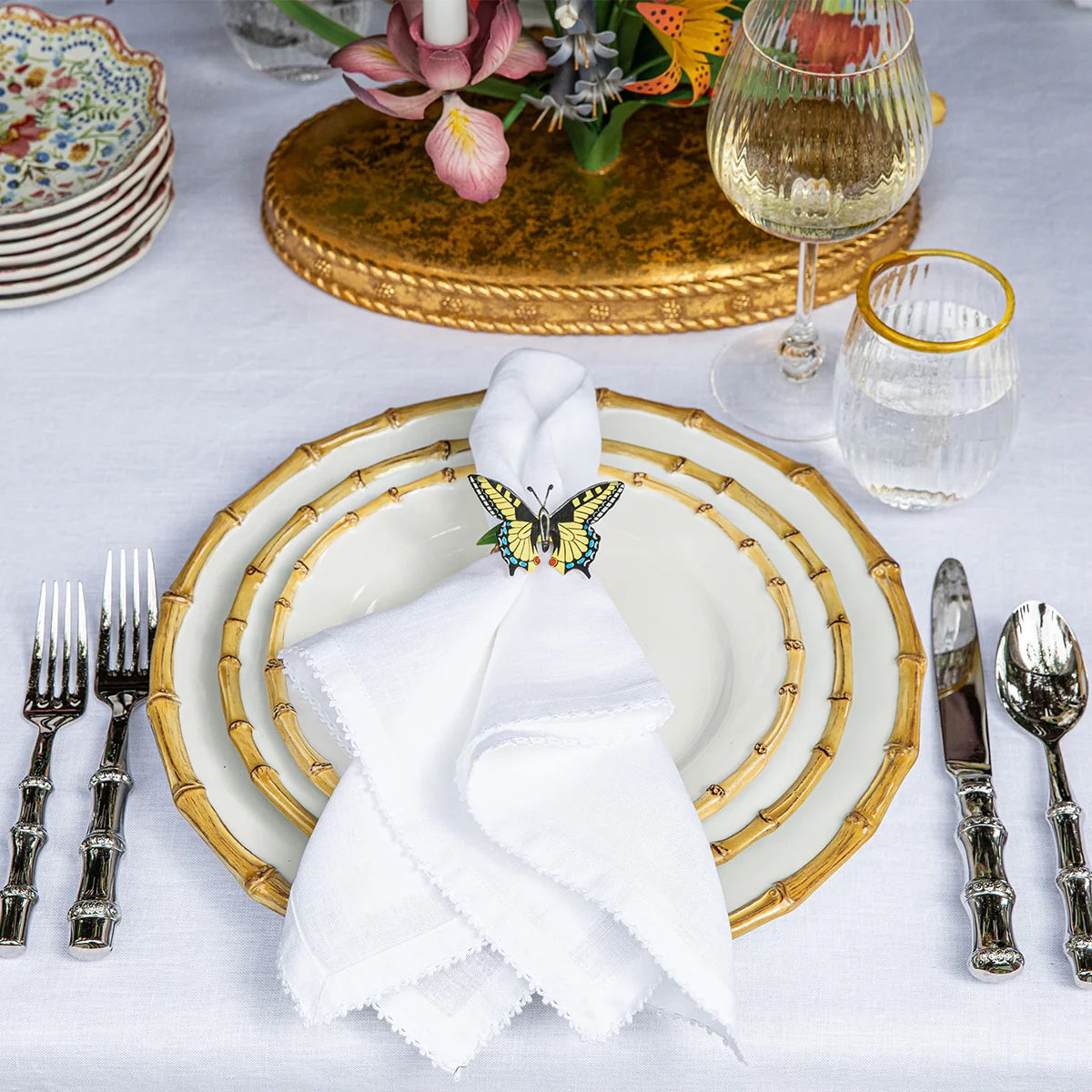 Juliska Berry Scallop Napkins, Set of 4, White