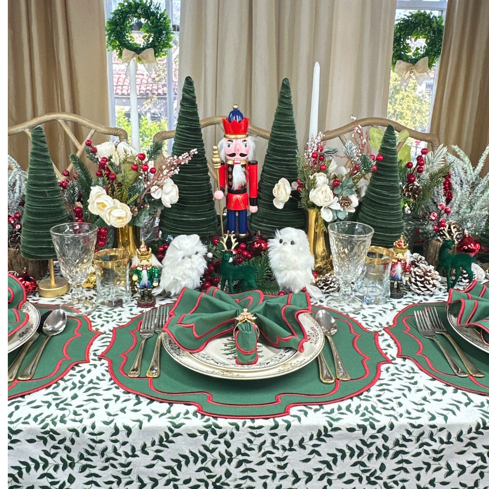 Christmas Belle Napkins, Green, Set of 4