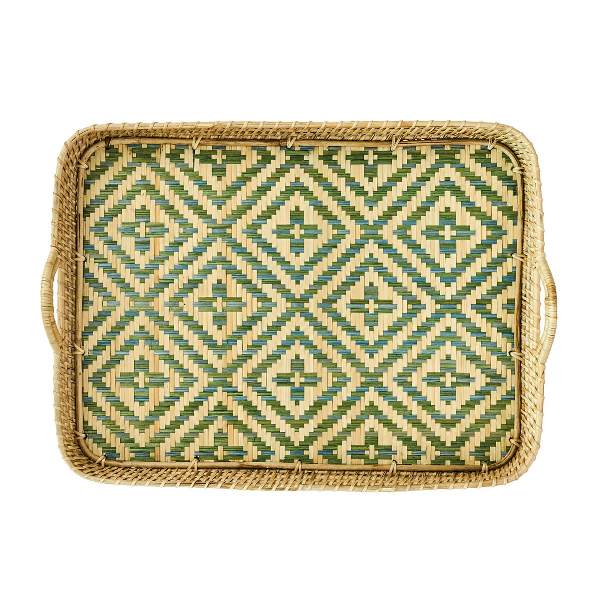 Juliska 21" Chambray Tray, Seville Blue